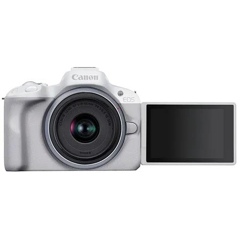 Canon EOS R50 White + Canon RF-S 18-45mm f/4.5-6.3 IS STM - Imagen 2