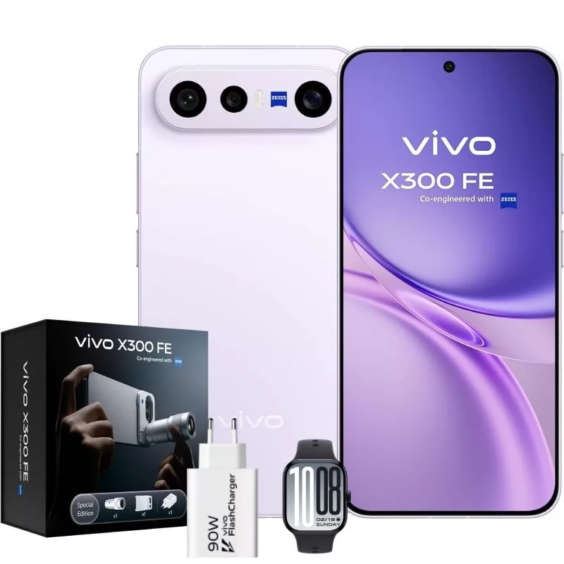Smartphone Vivo X300 FE 12GB/ 512GB/ 6.31’/ 5G/ Púrpura/ Incluye Extensor Teleobjetivo