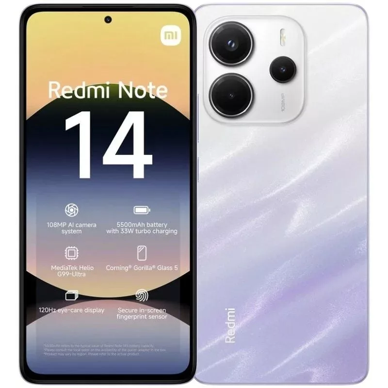 Smartphone Xiaomi Redmi Note 14 8GB/ 256GB/ 6.67’/ Púrpura